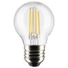 Satco 5.5 Watt G16.5 LED Lamp, Clear, Medium Base, 90 CRI, 2700K, 120 Volts S21220